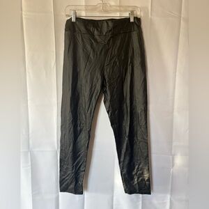 Black Faux Leather Legging - Size 1XL